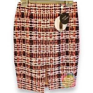 NWT Finders Keepers Wonderland Skirt Womens Small Red Tartan Plaid Pencil Y2K